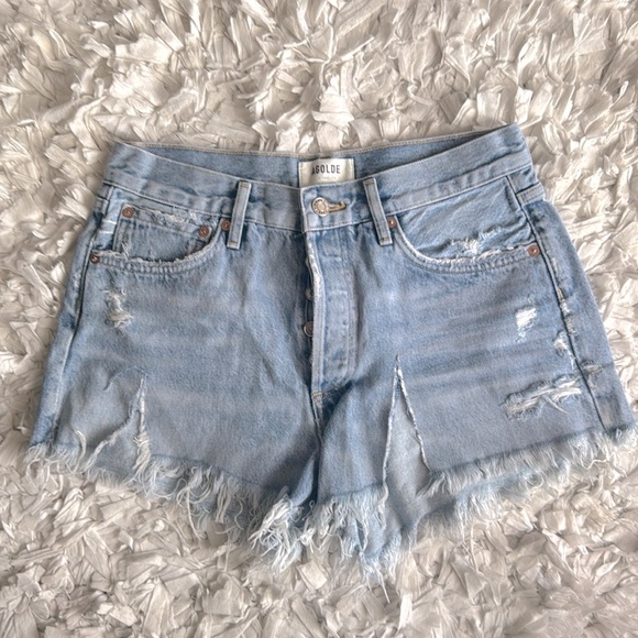 Agolde Pants - Agolde high rise denim jean shorts size 27